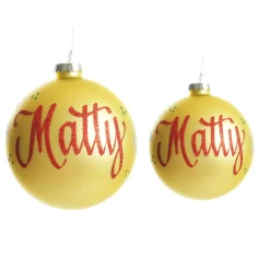 Gold Glass Personalised Christmas Bauble Online