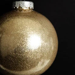 Gold Glitter Christmas Bauble Best