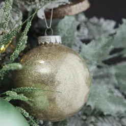 Gold Glitter Christmas Bauble Best