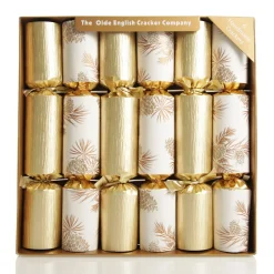 Gold Glitter Foliage Christmas Bon Bons Clearance