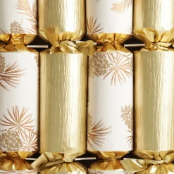 Gold Glitter Foliage Christmas Bon Bons Clearance