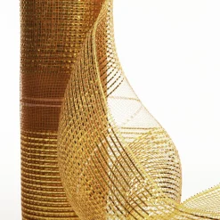 Gold Metallic Stripe Decomesh Roll Sale