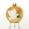 Gold Peace Doves Christmas Bauble Discount