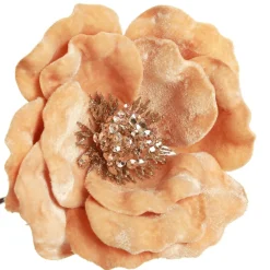 Gold Velvet Magnolia Flower Clip Outlet