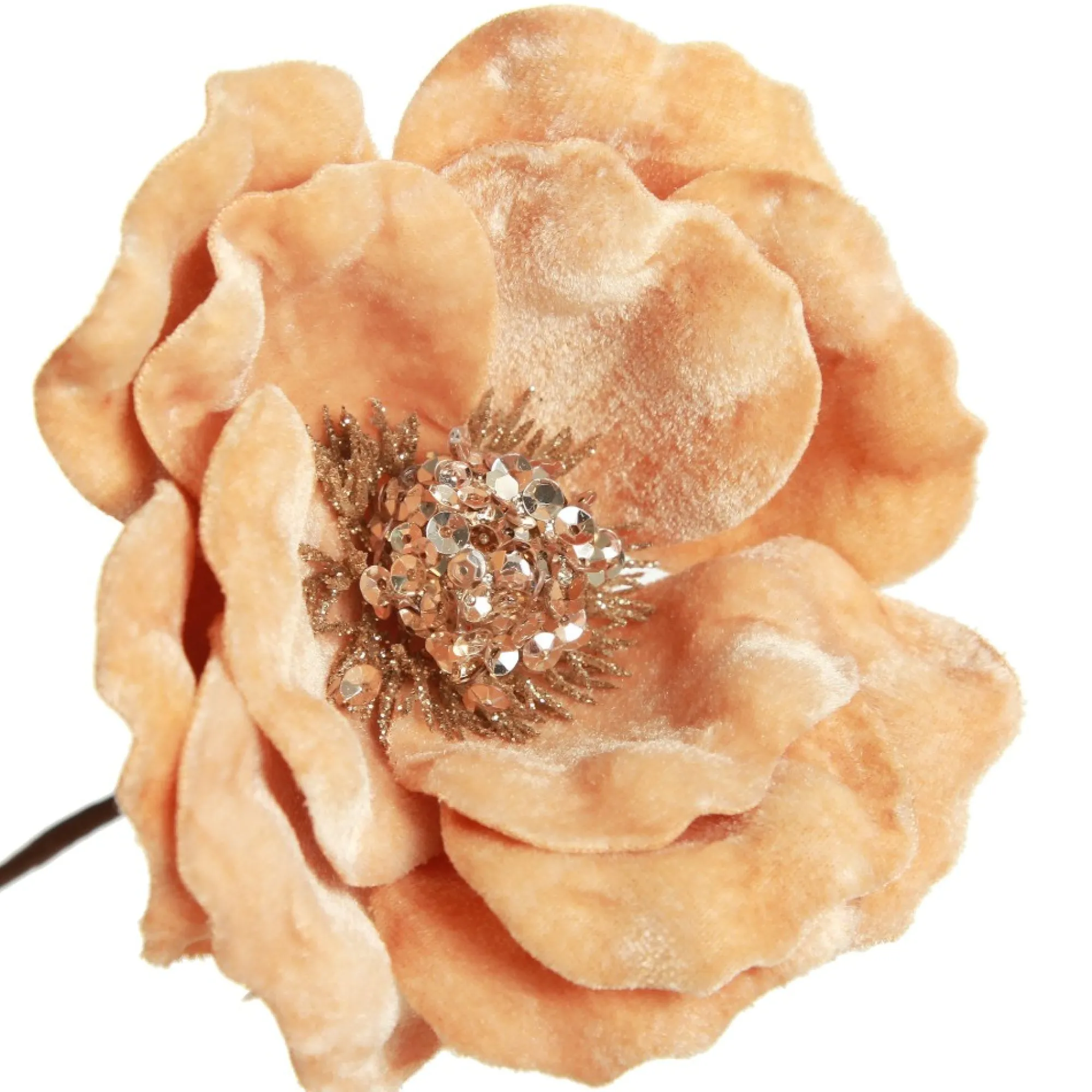Gold Velvet Magnolia Flower Clip Outlet