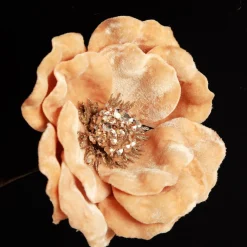 Gold Velvet Magnolia Flower Clip Outlet