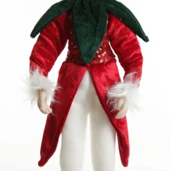 Green and Red Elf Standing Christmas Ornament Outlet