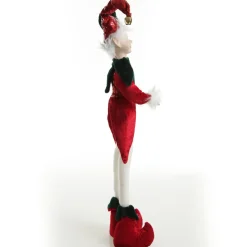 Green and Red Elf Standing Christmas Ornament Outlet