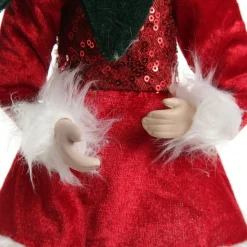 Green and Red Elf Standing Christmas Ornament Outlet