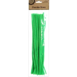 Green Chenille Stem Pipe Cleaners - Pack of 50 Best Sale