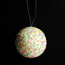 Green Glitter Christmas Bauble with Sprinkles Outlet