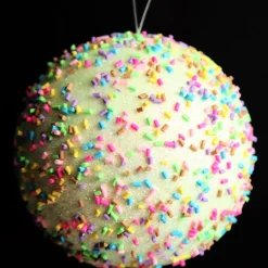 Green Glitter Christmas Bauble with Sprinkles Outlet