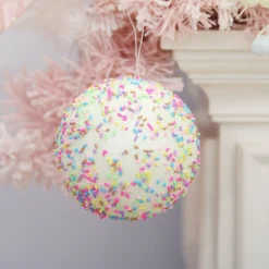 Green Glitter Christmas Bauble with Sprinkles Outlet