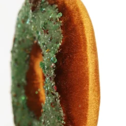 Green Iced Velvet Donut Christmas Tree Decoration Cheap
