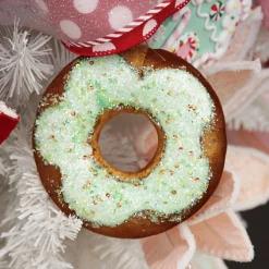 Green Iced Velvet Donut Christmas Tree Decoration Cheap