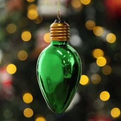 Green Light Bulb Hanging Christmas Decoration Best Sale