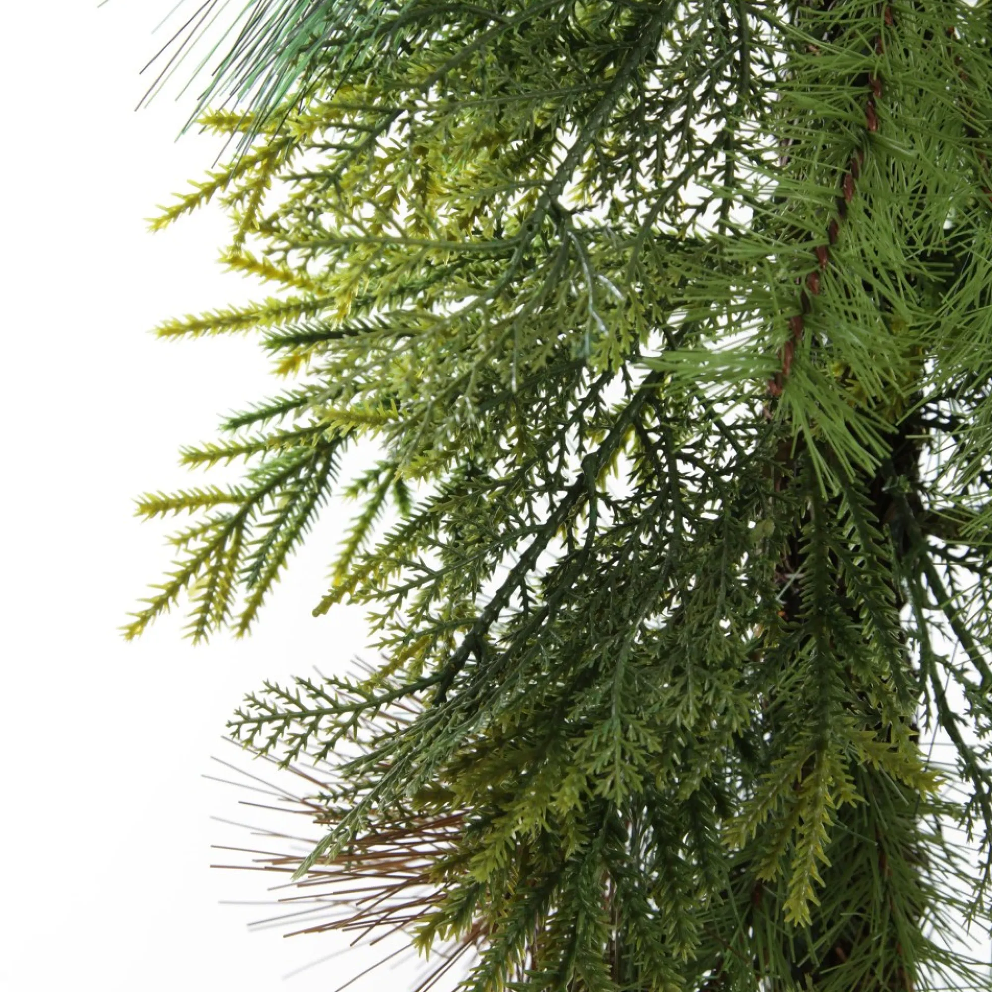 Green Mixed Leaf Christmas Teardrop Swag Cheap