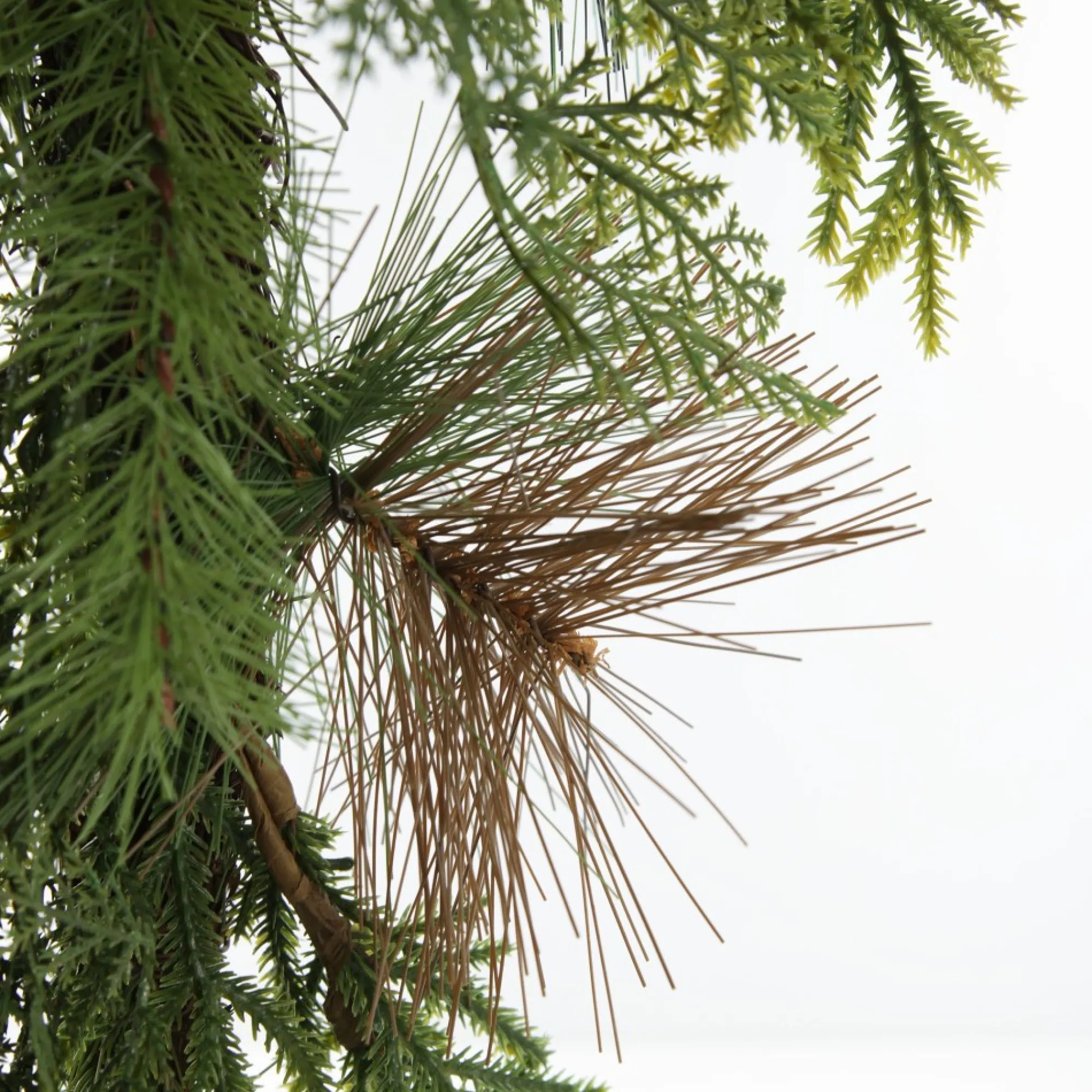 Green Mixed Leaf Christmas Teardrop Swag Cheap