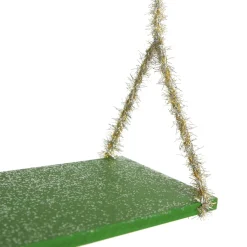 Green Tinsel Christmas Swing Ornament - Single Seat Best Sale