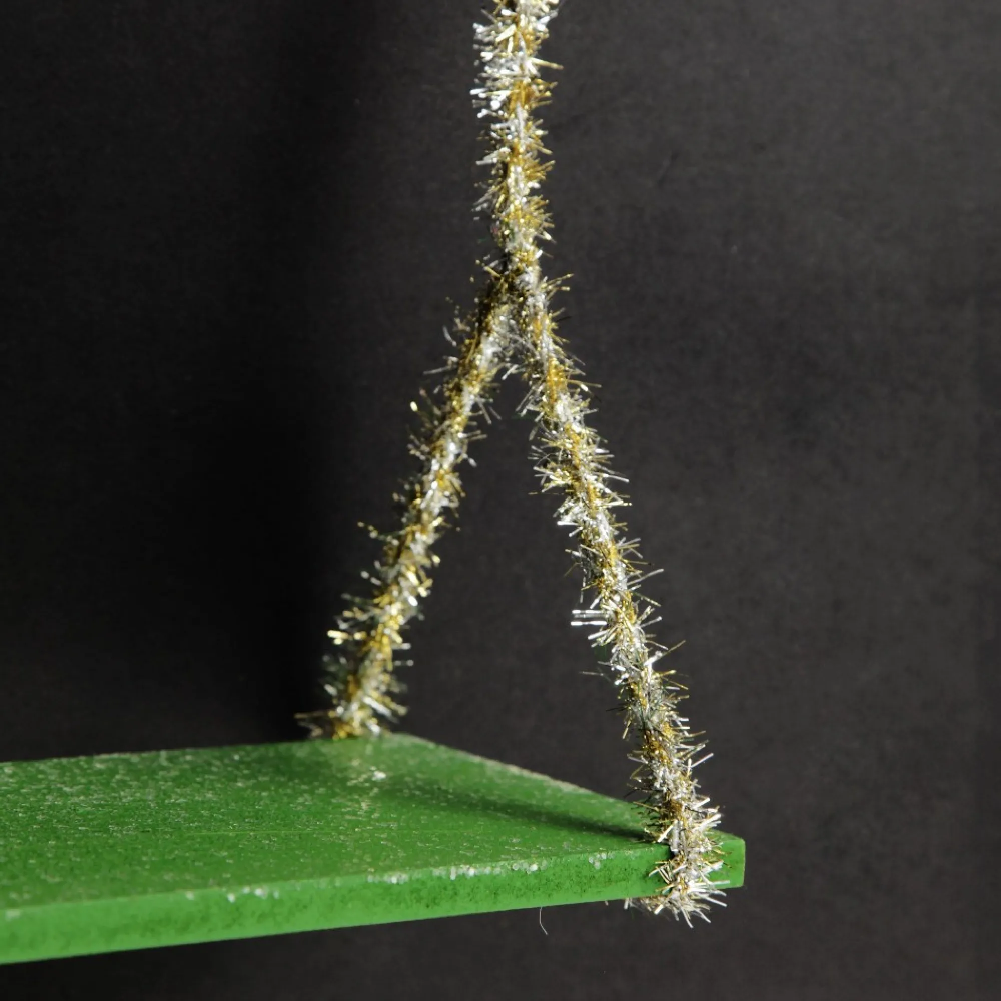 Green Tinsel Christmas Swing Ornament - Single Seat Best Sale