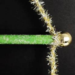 Green Tinsel Christmas Swing Ornament - Single Seat Best Sale