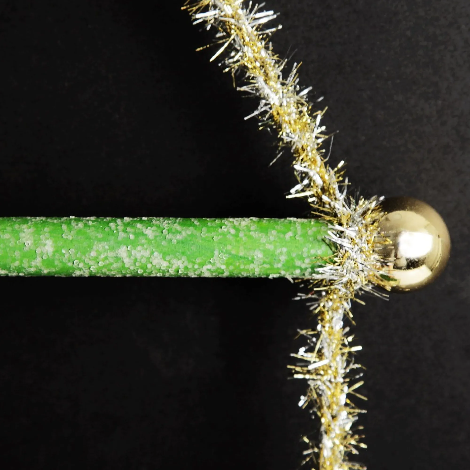 Green Tinsel Christmas Swing Ornament - Single Seat Best Sale