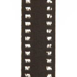 Grey & Silver Grossgrain Square Edge Wired Ribbon - 2.2cm Store