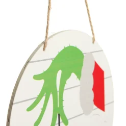 Grinch Holding Bauble Christmas Sign Sale