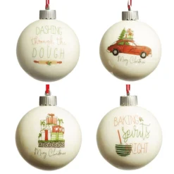 Happy Holiday Lightup Baubles - Set of 4 Best