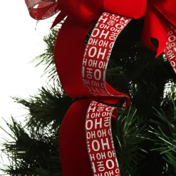 Ho Ho Ho Deluxe Tree Topper Bow with Streamers Discount