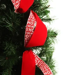Ho Ho Ho Deluxe Tree Topper Bow with Streamers Discount