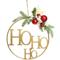 Ho Ho Ho Metal Hoop with Florals Sale