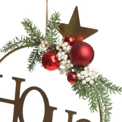 Ho Ho Ho Metal Hoop with Florals Sale