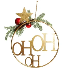 Ho Ho Ho Metal Hoop with Florals Sale