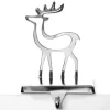 Hollow Chrome Reindeer Stocking Hanger Hot