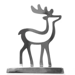 Hollow Chrome Reindeer Stocking Hanger Hot
