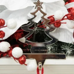 Hollow Chrome Tree Christmas Stocking Hanger Best