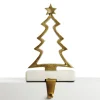 Hollow Raw Gold Tree Christmas Stocking Hanger with Quartz Base Best