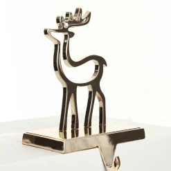 Hollow Rose Gold Reindeer Christmas Stocking Hanger Discount