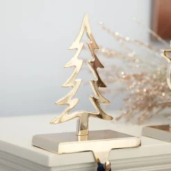 Hollow Rose Gold Tree Christmas Stocking Hanger Flash Sale