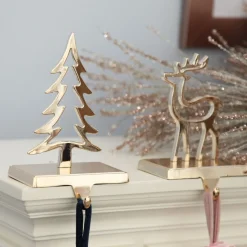 Hollow Rose Gold Tree Christmas Stocking Hanger Flash Sale
