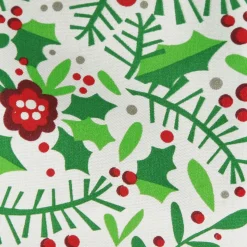 Holly & Berry Flowers Wired Ribbon New