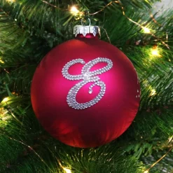 Hot Pink Bling Monogram Christmas Bauble Flash Sale