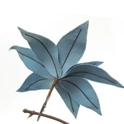 Ice Blue Glitter Poinsettia Flower Clip Cheap