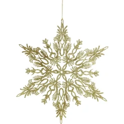 Intricate Gold Hanging Snowflake Decoration Sale