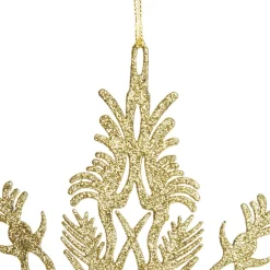 Intricate Gold Hanging Snowflake Decoration Sale