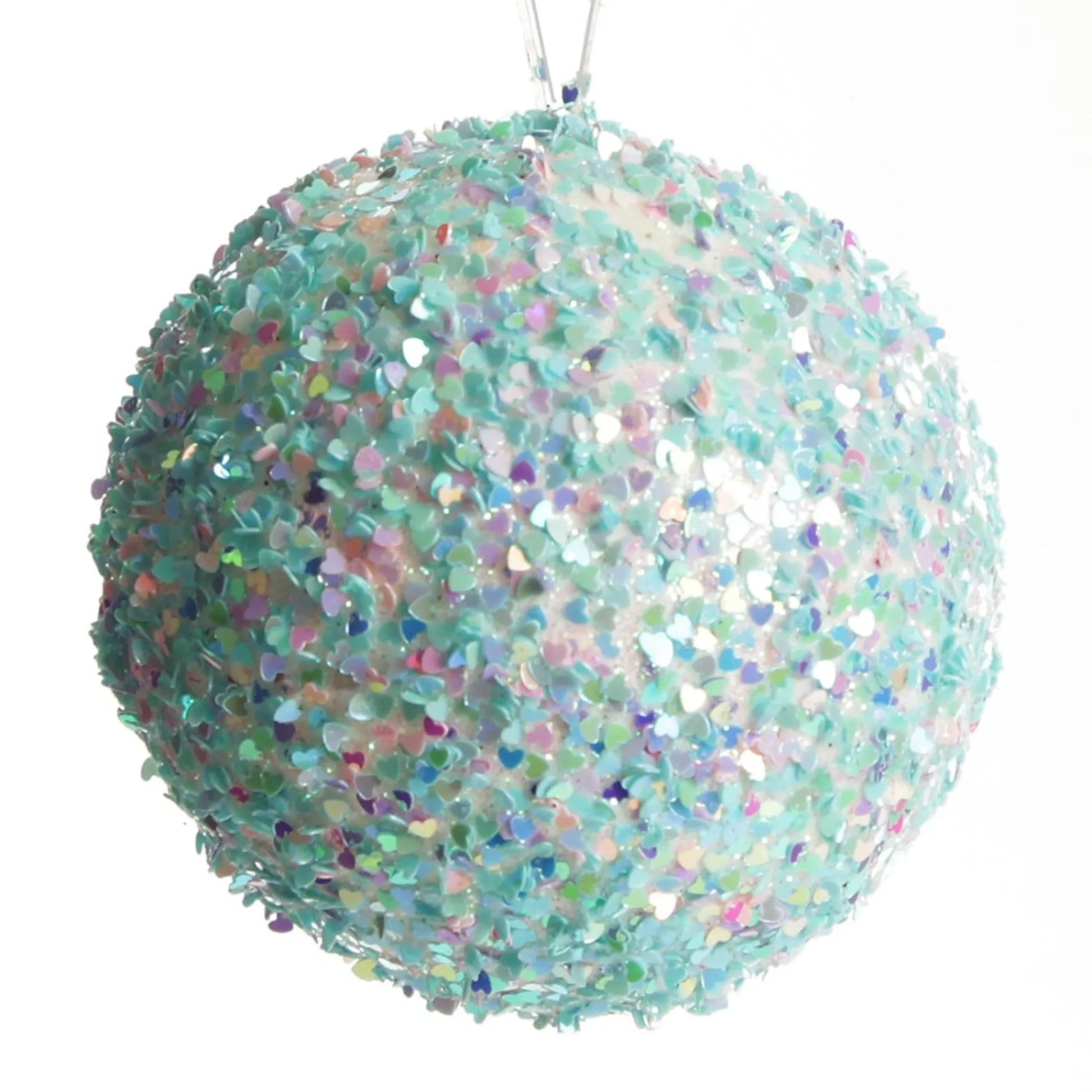 Iridescent Baby Blue Sequin Christmas Ball Store