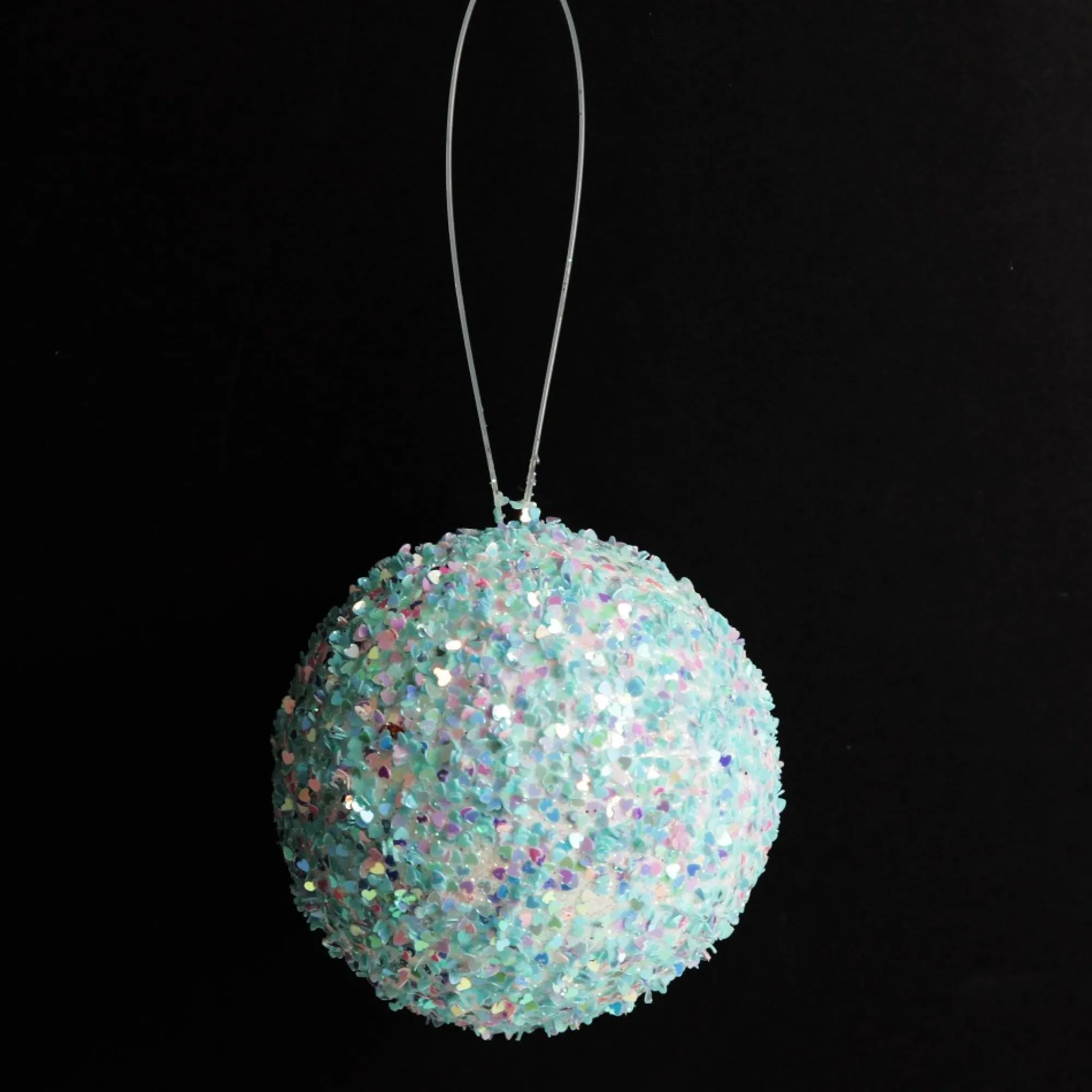Iridescent Baby Blue Sequin Christmas Ball Store