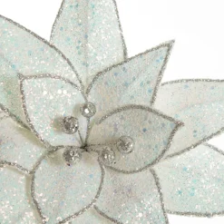 Iridescent Glitter Poinsettia Flower Clip Shop