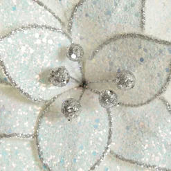 Iridescent Glitter Poinsettia Flower Clip Shop